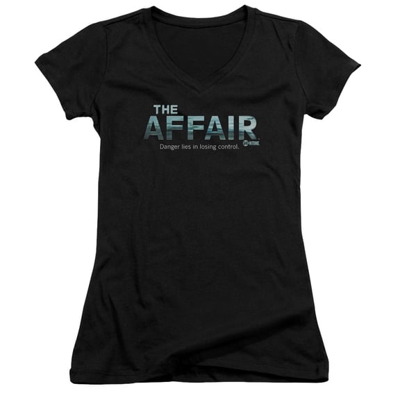 Affair Ocean Logo Junior Women's V-Neck T-Shirt Black