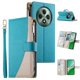 thumbnail image 4 of Funda cartera GANGXUN para OPPO Reno 12F , cuero PU con tarjetero, cremallera, correa de mano, soporte y protección 666°, 4 of 6