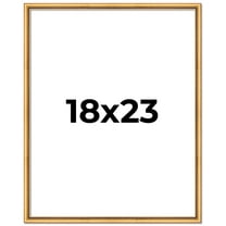 18x23 Frame Beaded Gold Solid Wood Picture Frame | 0.75 Inches Moulding Width | Liscio Oro