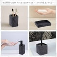 thumbnail image 4 of Collection Stone Effect Black Bath Accessory Set-4 pieces, 4 of 6