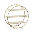 thumbnail image 3 of Soporte de 3 niveles para cupcakes, pasteles, donas, dulces, frutas y postres sencillos. Oro, 3 of 9