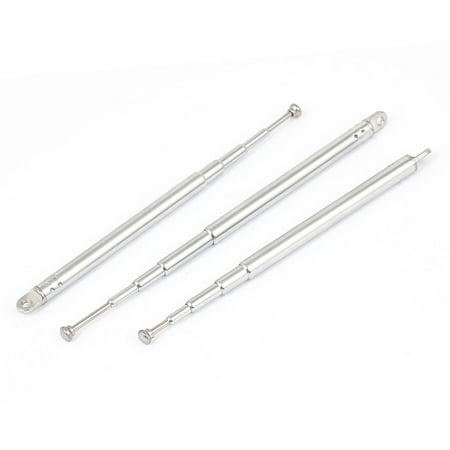 antenna mast pole telescopic sections 3pcs aerial fm radio tv am