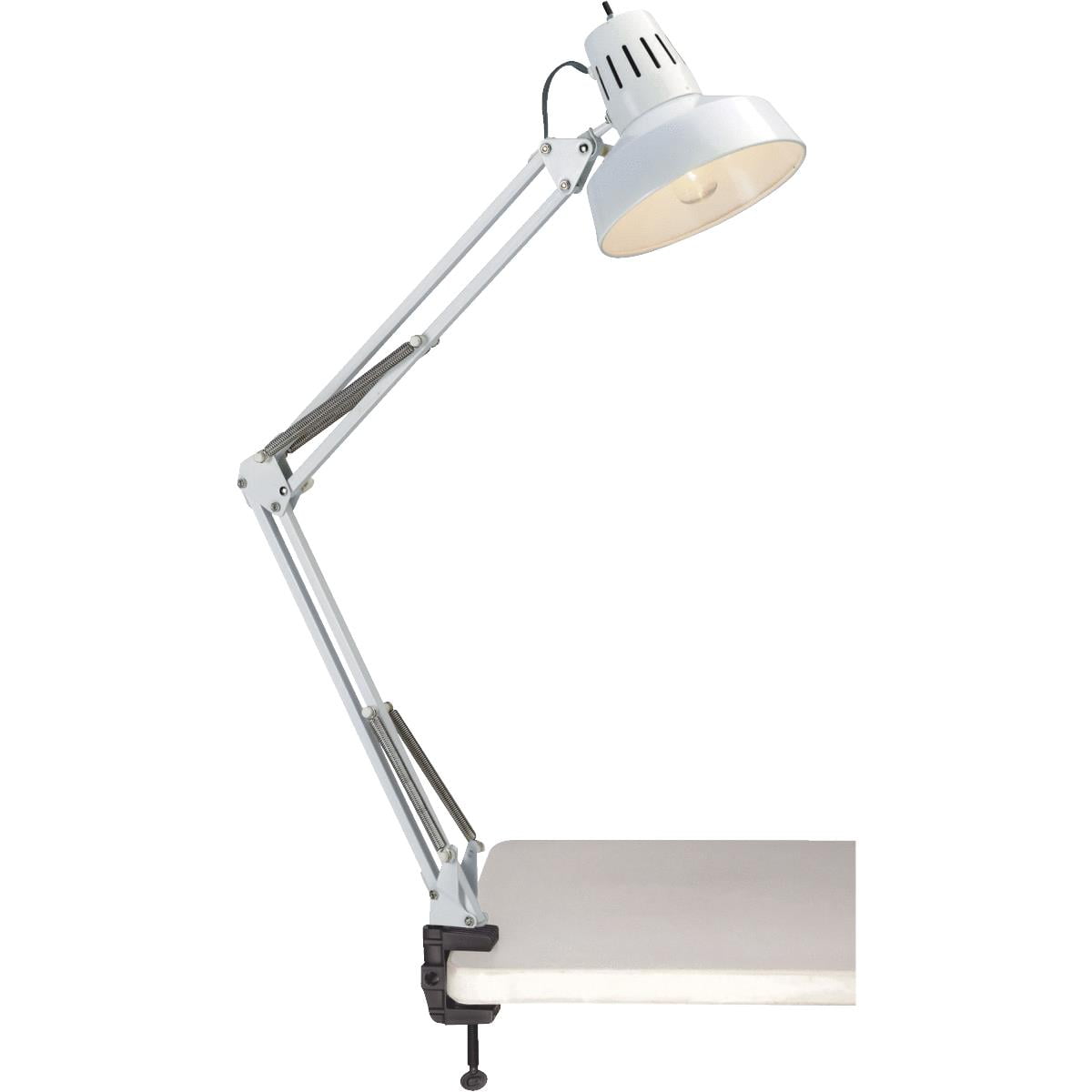 Satco White CFL ClampOn Drafting Desk Lamp 76360