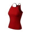 thumbnail image 3 of Made by Olivia Women's Halter Neck Ribbed Tank Top, 3 of 4