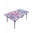 thumbnail image 6 of Colorful Flowers Petal Rectangle Tablecloth, Waterproof Elastic Fitted Table Covers for 4 Foot Tables, 24x50inch Decorative Tablecloths for Picnic, Camping, Outdoor, Pastoral Spring Countryside, 6 of 6