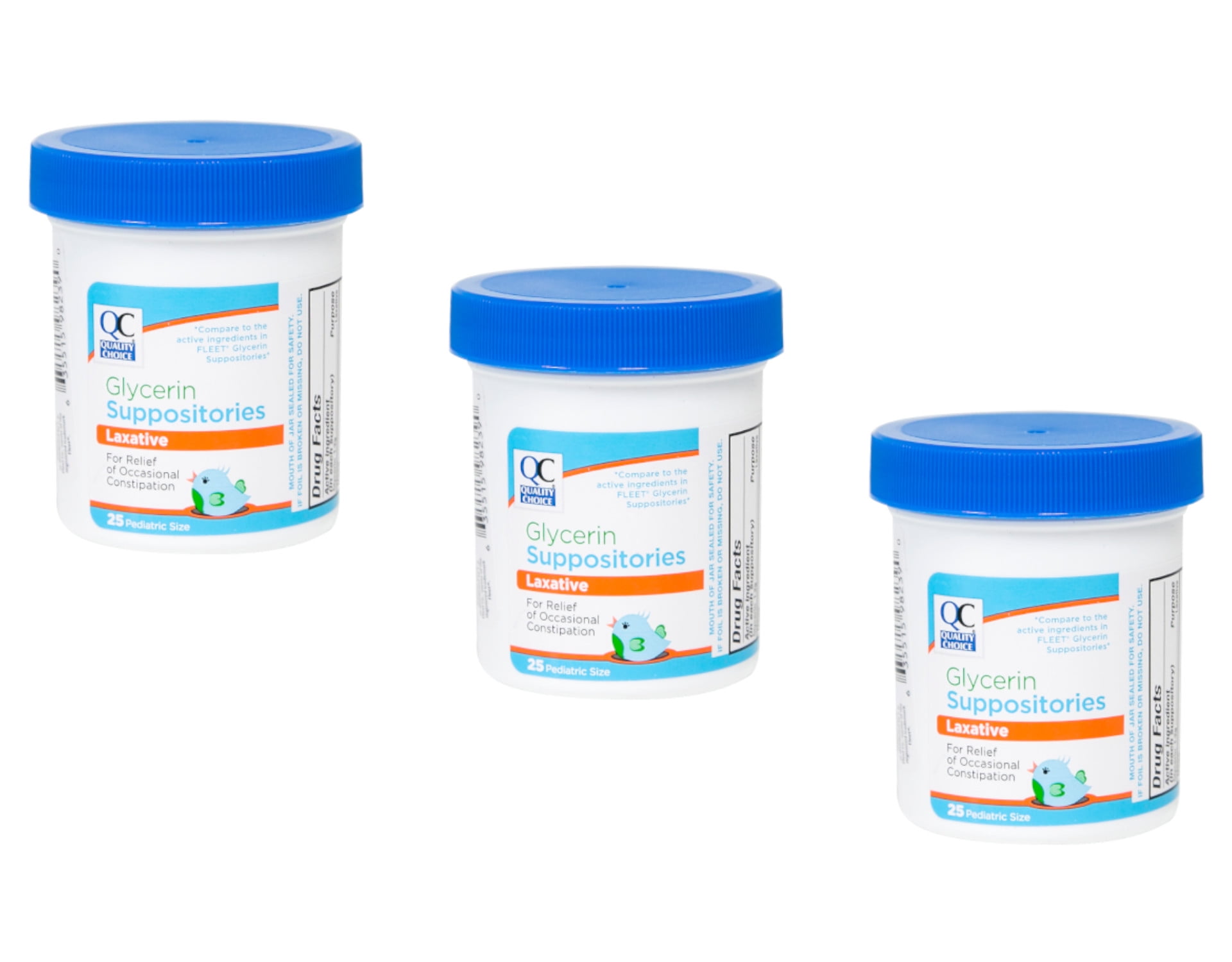 3 Pack Quality Choice Infants Glycerin Suppositories Laxative