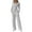 Gray, variant on Women's Two-Piece Matching Loungewear Set, Stylish Suit, Sweater Top and Wide-Leg Pants Tracksuit, Elegant and Comfortable Home Wear,Khaki,L