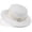White, variant on PRINxy Women’s Vintage Flat Brim Straw Fedora Satin Rhinestone Square Buckle Decor Light Sun Hat for Summer Outdoor Parties & Vacation Walks White