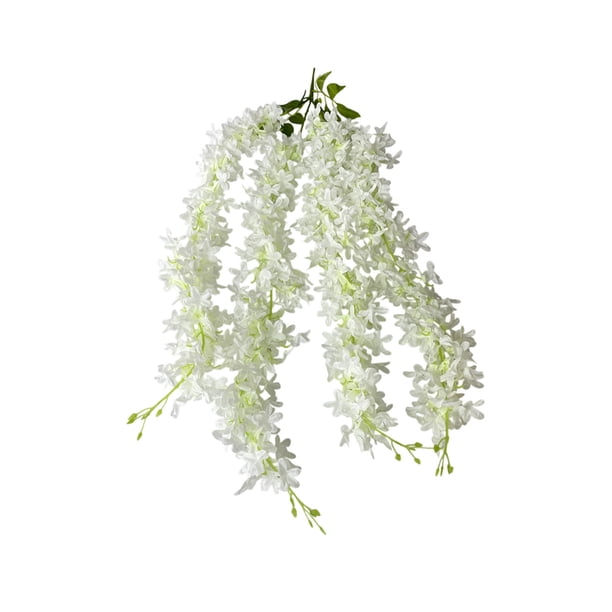 Flores artificiales, flores lilas, flores de techo, enredaderas, cuerdas, flores decorativas para bodas, adecuadas para bodas, hogar, oficina, decoración de arcos.