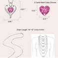 thumbnail image 4 of LAVUMO Heart Necklace for Women Sterling Silver 925 Jewelry Gift for Her, 4 of 5