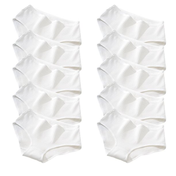 TrowBridge-bragas de algodón para mujer, ropa interior sencilla a rayas, bragas transpirables, lencería suave, ropa interior deportiva acogedora, 10 Uds./Set