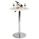 thumbnail image 1 of Mesa de Bar Redonda Rotación Blanco, con base plateada, Altura Ajustable HOMEMAKE FURNITURE Moderno, 1 of 6