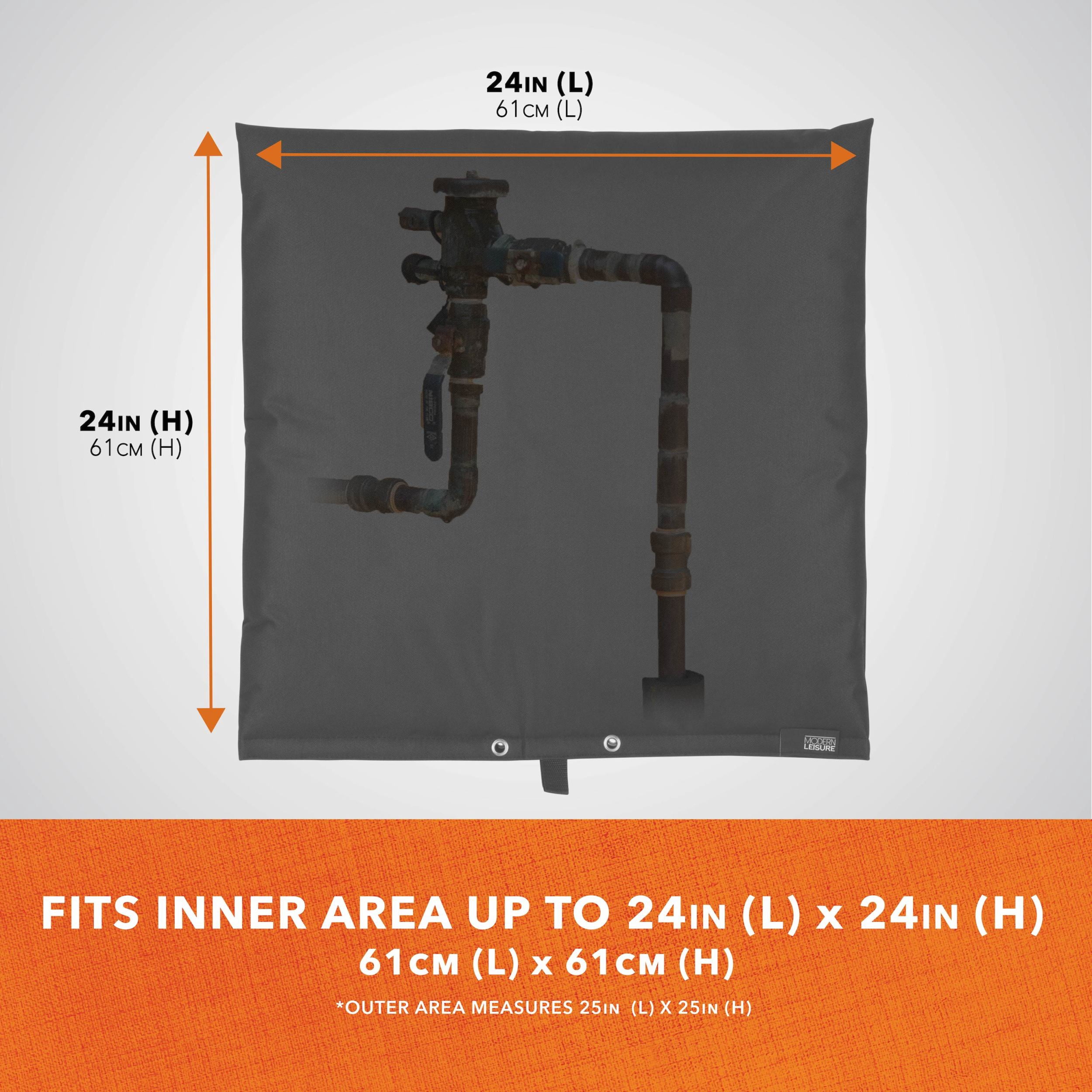 Modern Leisure Basics Outdoor Sprinkler Backflow Preventer Cover, 24L x 24h, Black