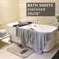 thumbnail image 2 of Toallas de baño YTYC de gran tamaño, 100 x 200 cm, lujosas, microfibra, gris, 2 unidades, 2 of 9