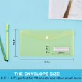 thumbnail image 6 of 24 Pack Clear Plastic Pencil Pouch, Poly Envelopes File Folder Bill Bag, Assorted Colors, 6 of 7