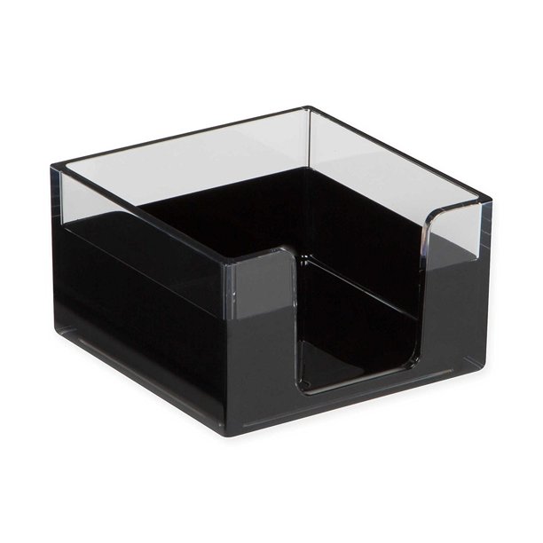 Modern Desk Organizer Memo Tray, Set of 3 Clear / Black, Enjoy a