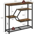 thumbnail image 3 of Entryway Console Table with Shelves - Narrow Rustic Design, 3 of 8