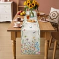 thumbnail image 2 of Colorful Floral Table Runner - 36 Inch Long Farmhouse Vintage Dragonfly Butterfly Flower Cotton and Linen Blended Dress Scarves Farmhouse Table Runner for Kitchen Dining, Coffee Table, 13" x 36", 2 of 8