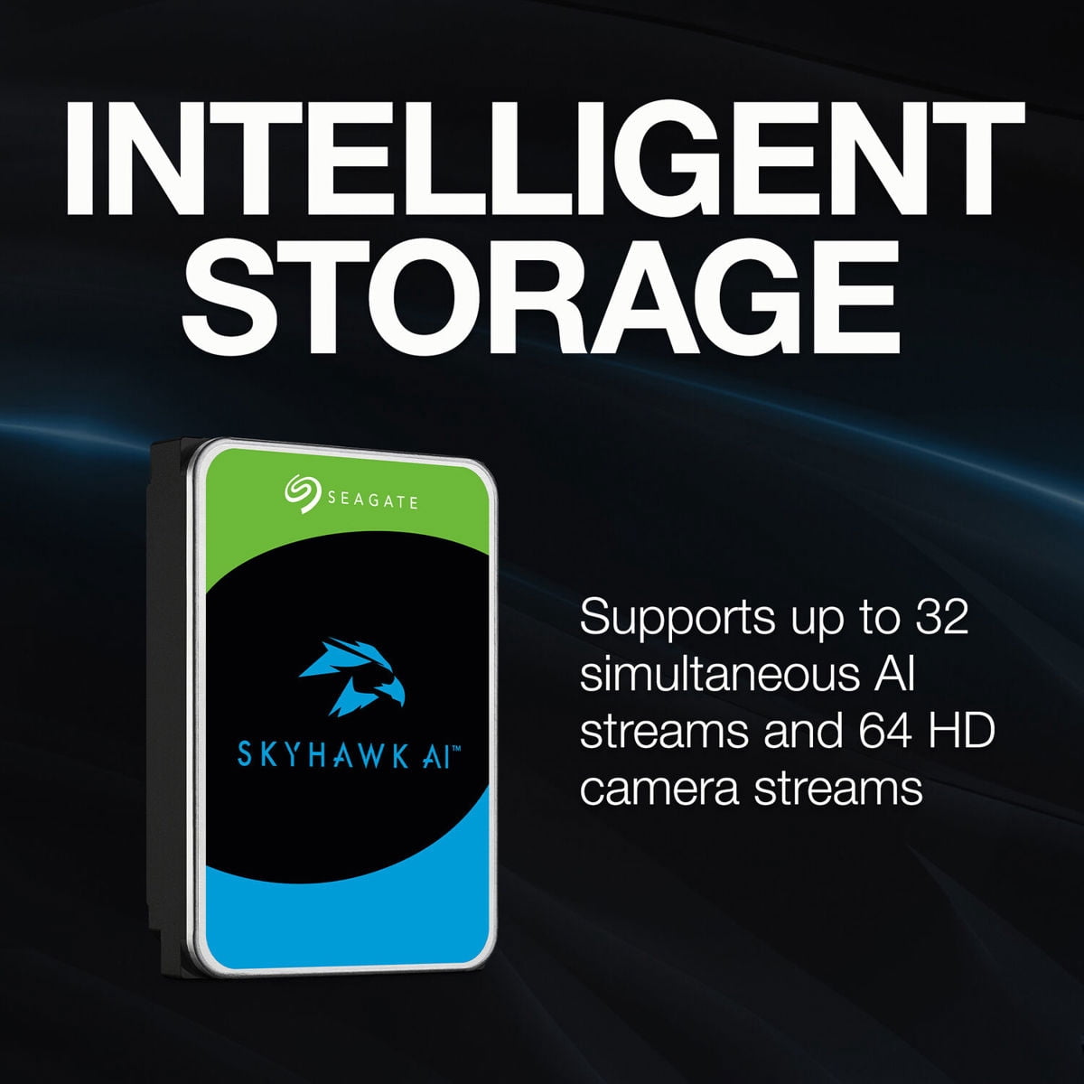 Seagate Skyhawk AI 24TB Video Internal Hard Drive HDD 3.5 Inch SATA 6Gb/s 512MB Cache 4pk