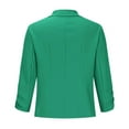 thumbnail image 5 of Duoif Womens Blazer, Women 3/4 Sleeve Suit Jackets Open Front Lightweight Work Suit Outer Wear Corporate Outfits for Women Green XXL, 5 of 8