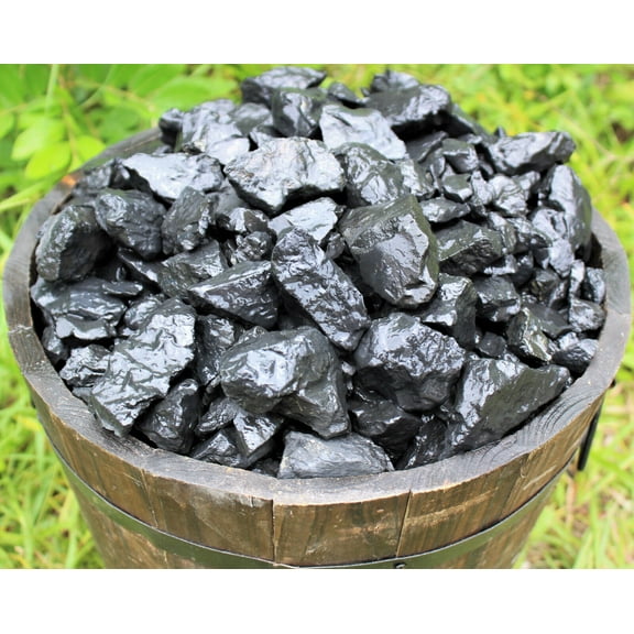 Shungite Raw Natural Stones, LARGE (2.5 - 4"): 1 lb Wholesale Bulk Lot Rough