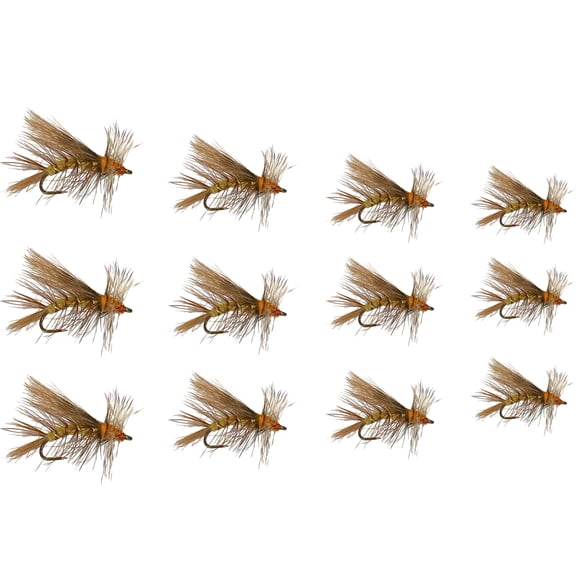 Feeder Creek Fly Fishing Flies Assortment - Stimulator Yellow - 12 Dry Flies in 4 Sizes