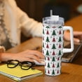 thumbnail image 6 of Lsque Buffalo Plaid Christmas Trees Pattern 40 OZ Ice Bully Cup with Handle and Straw, Double Wall Stainless Steel Tumbler Travel Coffee Cup with Lid for Christmas Present, 6 of 8