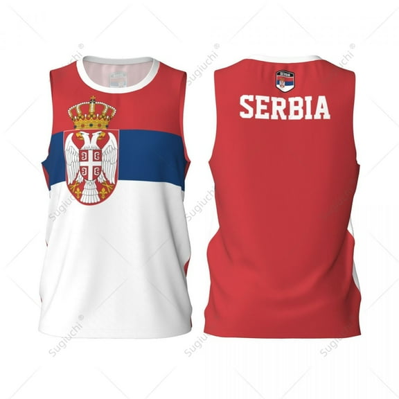 Serbia flag men basketball sports jersey running fitness multifunction sleeveless tshirt exclusive custom name nunber