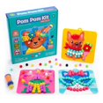 thumbnail image 1 of Kids Gifts PomPom Crafts Set Cute Animal PomPom Art Kit Fine Motor Toy Set Birthday Gift for Kids Ages 3+, 1 of 5
