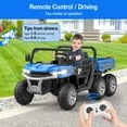 thumbnail image 3 of Hetoy 24V Ride on Toys, 2 Seater 6-Wheel UTV Car, 4WD Powered Ride on Dump Truck for Big Kids with Trailer Remote Control, Blue, 3 of 8