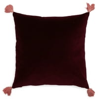 Velvet Decorative Throw Pillow with Tassels by Drew Barrymore Flower Home
