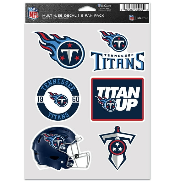 NFL Tennessee Titans Prime 5" x 7.75" Six Fan Decal