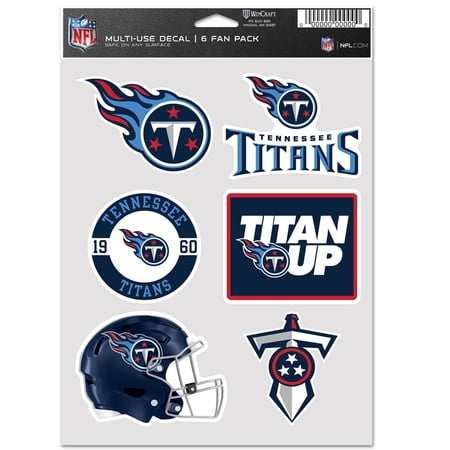 NFL Tennessee Titans Prime 5 x 7.75 Six Fan Decal