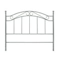 Mainstays Full/Queen Metal Headboard with Delicate Detailing, Pewter