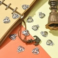thumbnail image 5 of 20Pcs Tibetan Style Halloween Pumpkin Jack-O'-Lantern Alloy Pendants Lead Free & Cadmium Free Antique Silver 18x16x3mm Hole: 1.8mm, 5 of 5