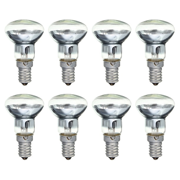 LáMpara de Lava de Repuesto E14 R39 30W Tornillo en Bombilla Reflector Transparente Bombillas de Luz Puntual Lava Incandescente 8 Pieza