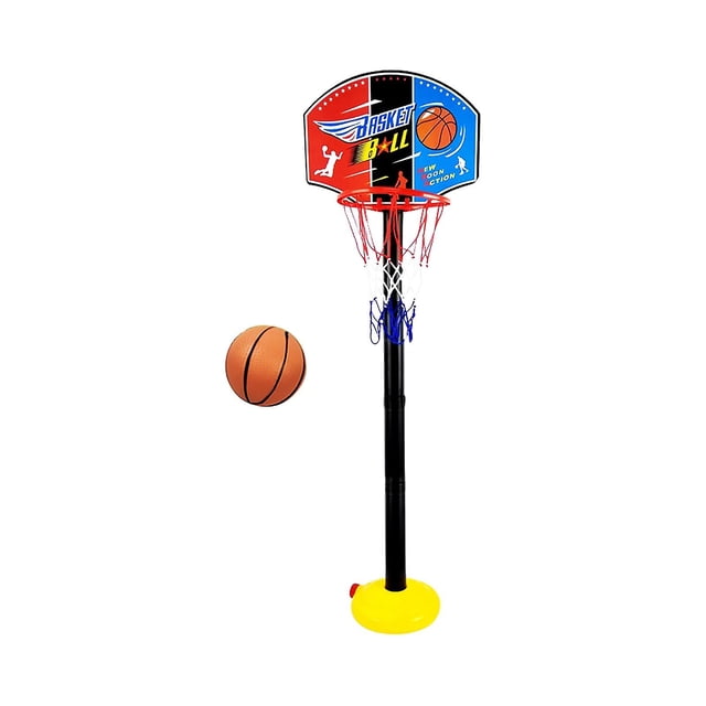 Canasta de baloncesto HUOGUO elevable para niños con pelota inflable