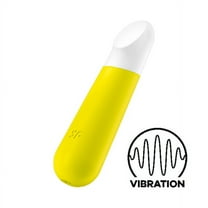 Satisfyer Ultra Power Bullet 4 Mini Bullet Vibrator - Clitoral Stimulator, Personal Massager, Flat Beveled Tip - Portable, Waterproof, Rechargeable, 10cm (Yellow)