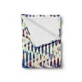 thumbnail image 2 of Blue Soft Flannel Fleece Throw Blanket, Refracted Waves Pattern in Abstract Style Distortion Effect Psychedelic Design, Cozy Plush for Indoor and Outdoor Use, 50" x 60", Pink Blue Beige, by Ambesonne, 2 of 5