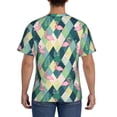 thumbnail image 3 of Vsdgher Flamingo Print Men's Dry Fit Mesh Athletic Shirts Moisture Wicking Tennis T-Shirt Tops, 3 of 9
