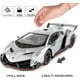 thumbnail image 2 of Diecast Car for Lamborghini Veneno Model Car 1/24 Scale Sports Toy Vehicle Door Can be Opened Toy Car Front Wheel Steerable (Gray), 2 of 4