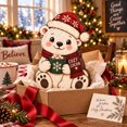 3 Layer Christmas Character Wooden Stand, Cozy Cocoa Polar Bear ...