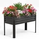 thumbnail image 1 of Yeshouse Jardinera elevada de acero galvanizado de 122 x 61 x 81 cm con patas, capacidad de 181 kg, diseño profundo para verduras y hierbas, fácil de montar, 1 of 6