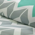 thumbnail image 5 of Intelligent Design - Senna -All Seasons Comforter Set -5 Piece - Teal - Geometric Pattern - King/California King Size - Includes 1 Comforter, 2 King Shams, 2 Decorative Pillows - Ideal For Guest Room, 5 of 5