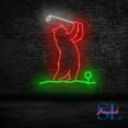 thumbnail image 3 of Shinelab Bear Golfing Neon Sign, Bear Golfer Led Sign, Golf Lover Gift, Bear Wall Art, Golf Club Wall Decor 847, 3 of 5