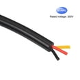 thumbnail image 3 of Uxcell 28AWG Electrical Wire 3 Conductors Tinned Copper 16.4Ft Low Voltage Case Flexible Extension Power Cord Black, 3 of 6