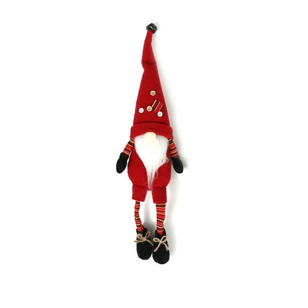 Matsuzay Accesorios de decoración de gnomos de Navidad, adornos para el hogar, decoración de Adorable, accesorio de Año Nuevo, muñeco Kits de decoración para fiestas Rojo brillante