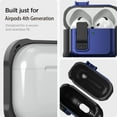thumbnail image 5 of OTOPO for Airpods 4 Case Cover with Lock Clip, Rugged Apple Airpods 4th Generation Case 2024 Men Women, Armor Shockproof iPod 4 Gen Case Protective Hard Shell with Carabiner&Cleaner kit, Black/Blue, 5 of 6