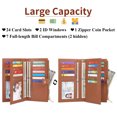 thumbnail image 3 of FALAN MULE Wallets for Women RFID Blocking Vegan Leather wristlet wallet Trifold Clutch Large Capacity Credit Card Holder, 3 of 7