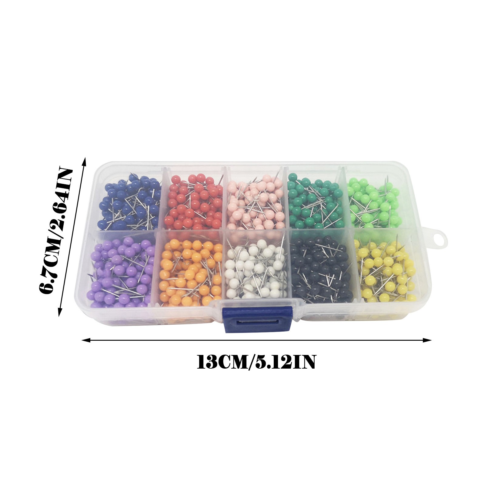 Color Pin Ten Grid 10 Color Map Pin Pin Bead Pin 600pc Color Pushpins ...